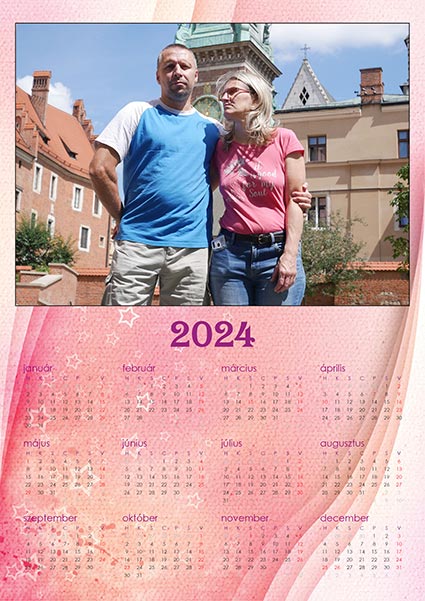 fotós naptár naptár készítés saját fotókból 2024 készítés, nyomtatás 1 lapos fali